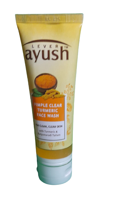 AYUSH PIMPLE TURMERIC FACE WASH (KAHA) 80g ආයුෂ් පිම්පල් ටර්මෙරික් ෆේෂ් ...