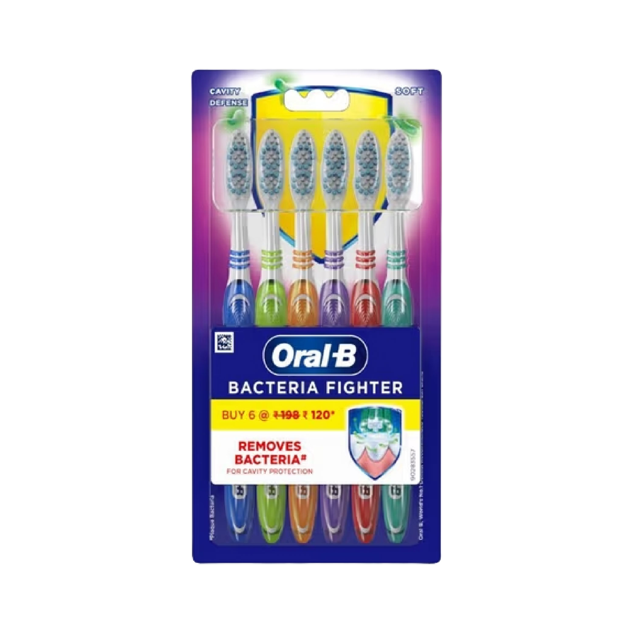 Oral-B Bacteria Fighter Toothbrush (6 Brushes) | ShopHere